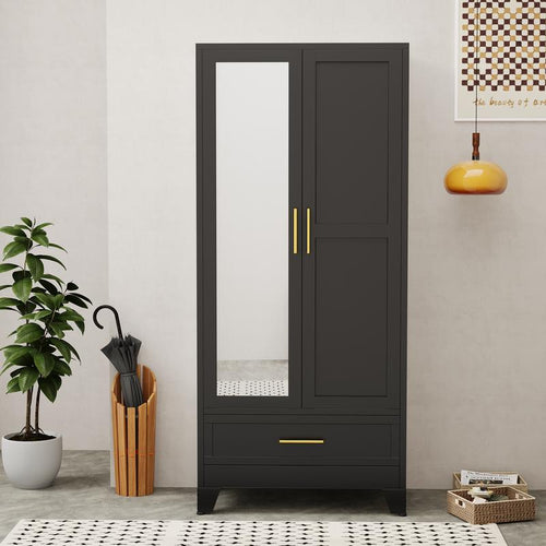 Modern Wardrobe with Mirror & Drawer